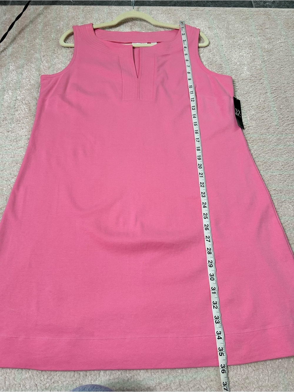 New York & Company Sleeveless Bubblegum Pink Shift Tank Dress Cotton Size XL - Picture 11 of 13